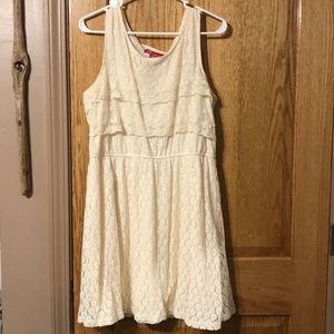 Cream colored lace dress